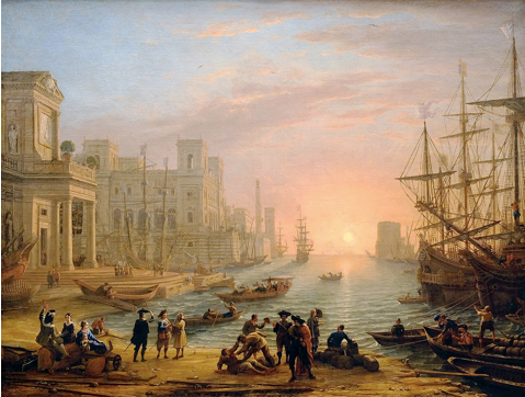 Claude Lorrain, 'Seaport at Sunset', 1639, oil on canvas, Louvre, Paris