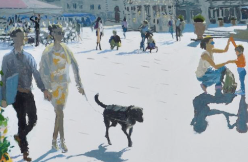 David Rycroft, 'Place de la Comédie, Montpellier', 90 x 150 cm, oil on canvas, £5,500