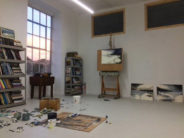 Early evening light in my studio, taken just after I moved into it in January and before I messed it up! 
