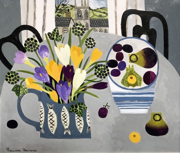 Vanessa Bowman 'Crocuses & Fish Jug'